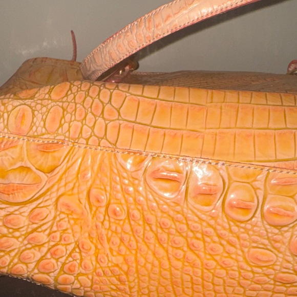 Brahmin Light Brown Croc-Embossed Tote - Picture 13 of 16